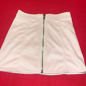 Pale pink sueded feel skirt small